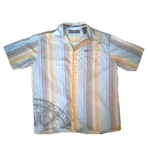 ENYCE 1996 men's large vintage 100% cotton striped button front shirt